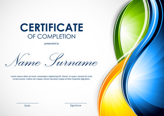 Poster - Certificate of completion template