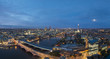 © robertharding - A night-time panoramic view of London and the River Thames from the top of the Southbank Tower showing The Shard and St. Paul's Cathedral, London