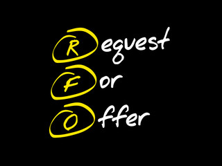 Poster - RFO - Request For Offer, acronym business concept