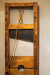 wood guillotine in shop in Prague
