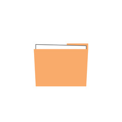 Poster - Folder & office flat icon, Modern sign for mobile interface, vec