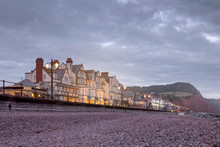 The Esplanade St. In Sidmouth English. Low Tide. Devon. England