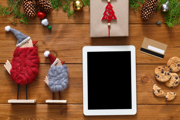 Fototapete - Christmas online shopping background
