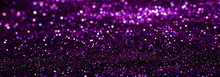 Purple Glitter Texture Christmas Abstract - Panoramic Background Or Bokeh With Blank Space