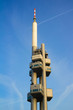 Zizkov television tower, Prague, Czech Republic / Czechia - modern transmitter of signal of TV, futuristic building as tall landmark of the city