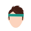 Man with sport headband icon vector illustration graphic design