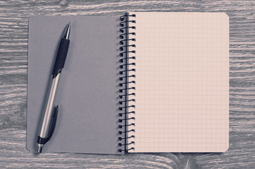 Notepad and pen