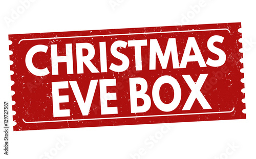 Christmas eve box sign or stamp Vecteur Stock | Adobe Stock
