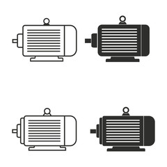 Wall Mural - Electric motor icon set.