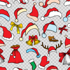 Sticker - Christmas seamless vector pattern