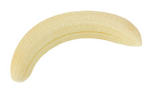 Peeled Banana Isolated On White Background With Clipping Path