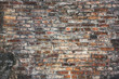 Grunge red dirty brick wall underground texture.