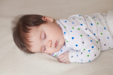 2 months old lovely baby portrait