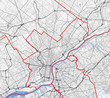 Map Philadelphia city. Pennsylvania Roads