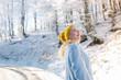 © Myvisuals - Beautiful young woman laughing outdoors. Enjoying nature, winter