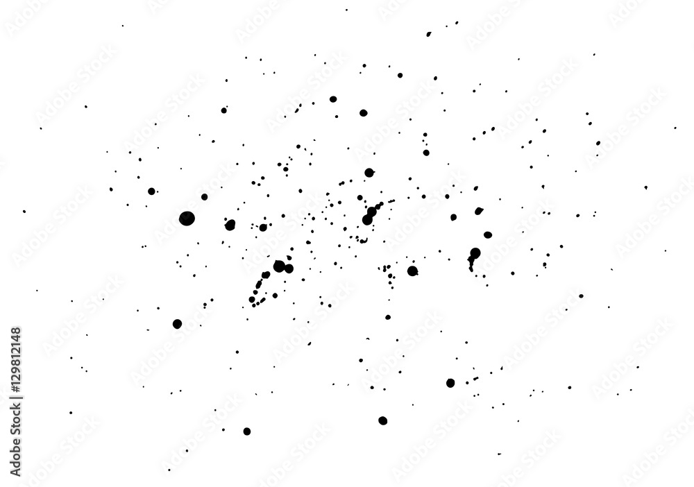 Black Ink Splatter Background - obrazy, fototapety, plakaty 