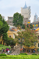 Wall Mural - Historical city center in Macao China