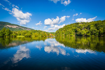 Wall Mural - Beautiful clouds over Lake Lure, in Lake Lure, North Carolina.