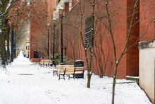 Snow Covered Sidewalk