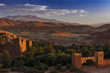 Ait Ben Haddou, Marokko, Kasbah, Unesco Weltkulturerbe, im Hintergrung der Hohe Atlas 