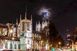 Westminster abbey in the night