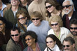 © moodboard - High angle view of happy group of multiethnic people wearing sunglasses