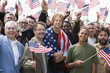 © moodboard - Large group of men holding American flag