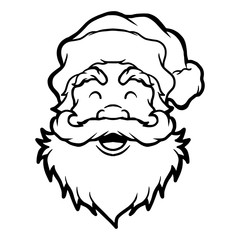 Santa Vector Line Art