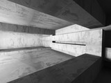 Fototapeta Na sufit - Dark concrete empty room interior background