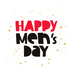 Happy Men's Day. Trend lettering