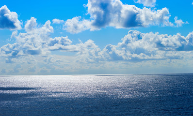 shadow from clouds in the deep ocean