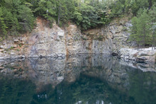 Scenic Rock Quarry Swimming Hole In North Carolina