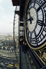 Close-up Of The Clock Face Of Big Ben, Houses Of Parliament, Westminster, London