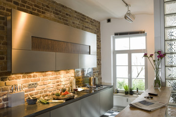 View of a modern kitchen at home