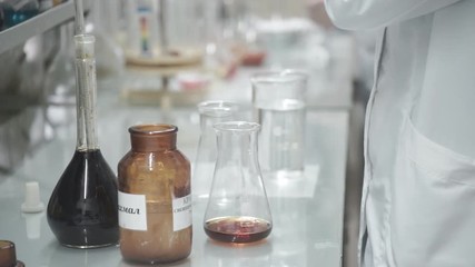 Wall Mural - chemical laboratory for conducting experiments with a set of tools