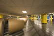 © moodboard - View of huge rolls of paper in spacious newspaper factory