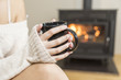 © blanke1973 - The girl in front of the fireplace in winter socks