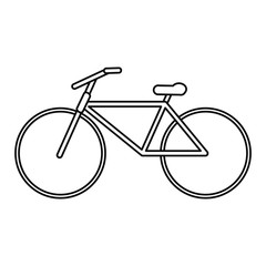 Sticker - bicycle transport active sport outline vector illustration eps 10