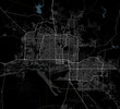 Black and white map of  Phoenix city. Arizona Roads