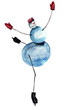 Snowman Ice Skating Cartoon