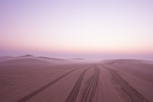 Quiet Moment In Desert During Sunrise. Dubai, UAE.