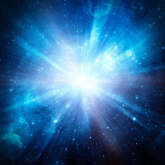 Wall Mural - space travel at the speed of light. elements of this image furnished by nasa.