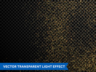 Wall Mural - vector particles golden dust, shimmering glitter texture