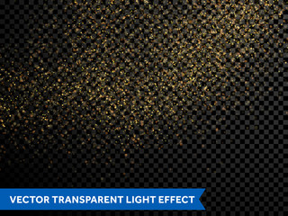 Wall Mural - particles of golden dust glow, magic shimmering glitter texture