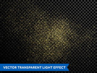 Leinwandbilder - Magic glittering stardust, gold glitter particles snow