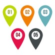 © ylivdesign - Pointer icons set. Flat illustration of 5 pointer vector icons for web