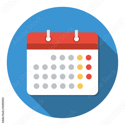 Cuadros en Lienzo Vector illustration of calendar icon