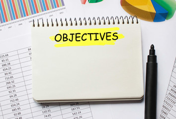 Poster - notebook with toolls and notes about objectives