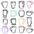 © taash - Vector illustration of cups, mugs and glasses.