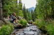 female hiker sitting near Tyndall Creek
Emerald lake trail, Rocky Mountain National Park, Estes Park, Colorado, United States